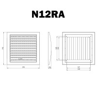 Kunstoff Lüftungsgitter Quadratisch 190x190mm Anthrazit