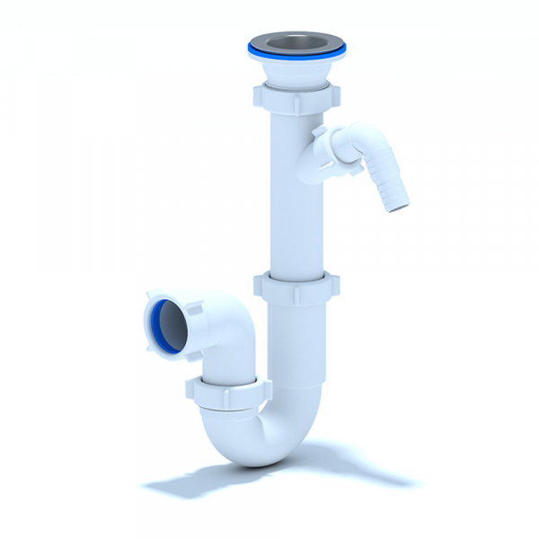 Küchenspüle Siphon mit Geräteanschluss