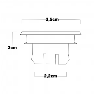 2x Universal Überlaufclip Ø 35mm Chrome