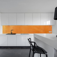 Küchenrückwand Spritzschutz Fliesenspiegel Küche Wandschutz Aluverbund Wand Orange - 7890 120x50cm matt