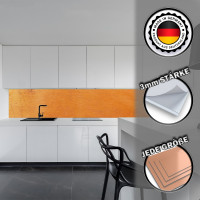 Küchenrückwand Spritzschutz Fliesenspiegel Küche Wandschutz Aluverbund Wand Orange - 7890 120x50cm matt