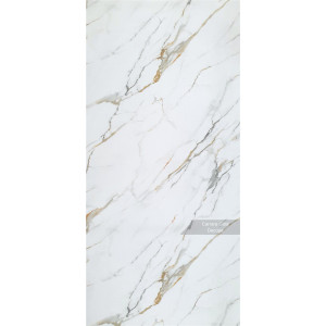 Duschrückwand Carrara Gold in Marmor-Optik - 122x244cm