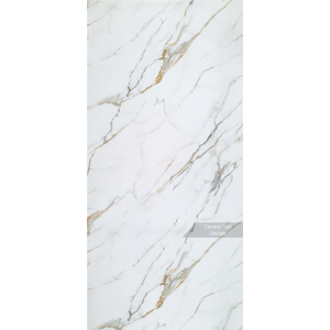Duschrückwand Carrara Gold in Marmor-Optik - 122x244cm
