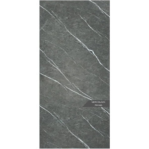 Duschrückwand Nero Black in Marmor-Optik  - 122x244cm