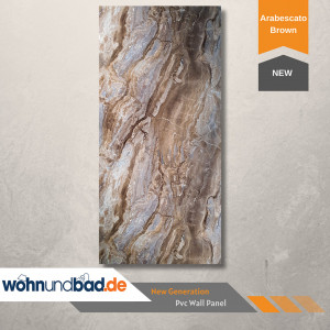 Duschrückwand Arabescato Brown in Marmor-Optik  - 122x244cm
