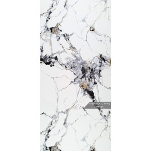 Duschrückwand Arabescato White in Marmor-Optik  -...