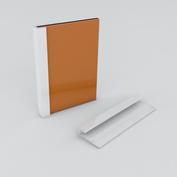Abschlussprofil für 3mm Rückwand Weiß RAL9016 200cm