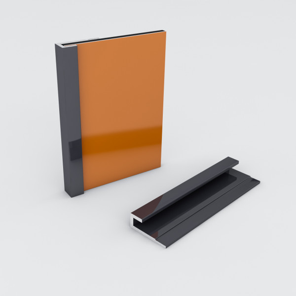 Abschlussprofil für 3mm Rückwand Anthrazit RAL7016 200cm