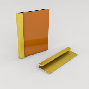 Abschlussprofil für 3mm Rückwand Gold-Eloxert...