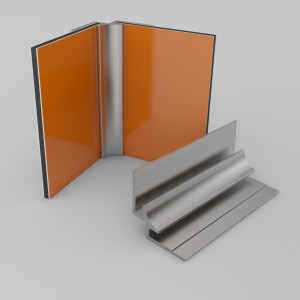 Inneneckprofil für 3mm Rückwand Silber-Eloxiert...