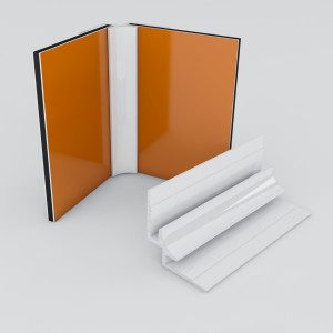 Inneneckprofil für 3mm Rückwand Weiß...