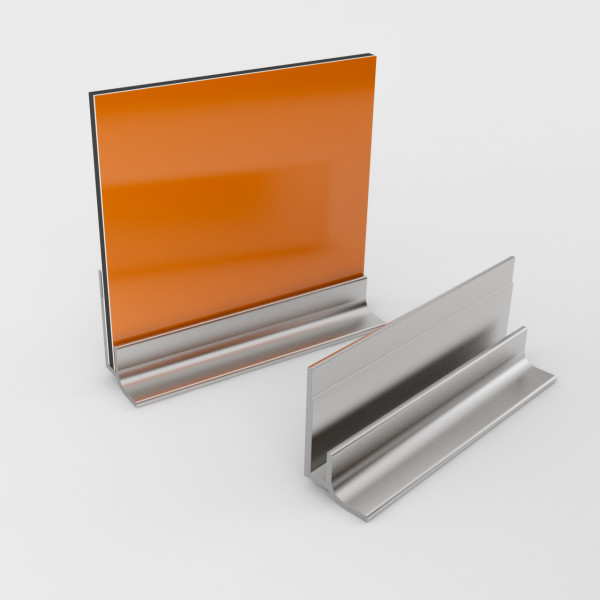 Sockelprofill für 3mm Rückwand Silber-Eloxiert EV6 200cm