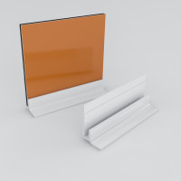 Sockelprofill für 3mm Rückwand Weiß RAL9016 200cm