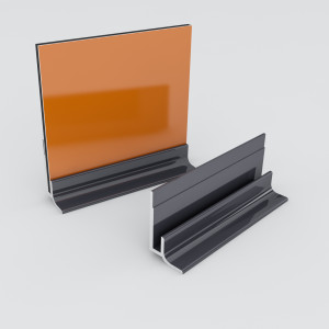 Sockelprofill für 3mm Rückwand Anthrazit RAL7016
