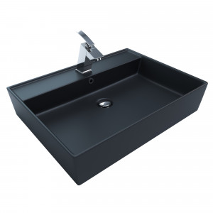 Keramik Waschtisch CL 60x45cm Schwarz-Matt