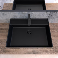Keramik Waschtisch CL 60x45cm Schwarz-Matt