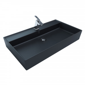 Keramik Waschtisch CL 80x45cm Schwarz-Matt