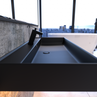 Keramik Waschtisch CL 100x45cm Schwarz-Matt