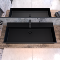 Keramik Waschtisch CL 100x45cm Schwarz-Matt